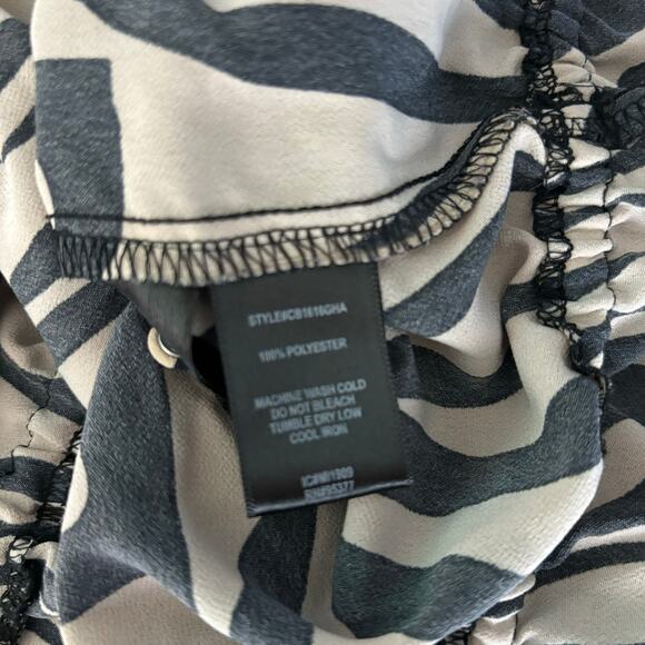 Sanctuary Zebra Print Peplum Top Women's XS V Neck Blouse Y2K Boho Chic Party - Picture 10 of 11